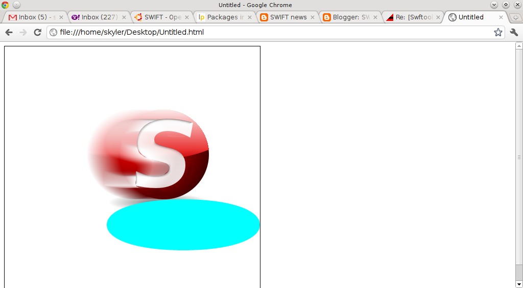 Screenshot of a .swf exported from Swift